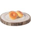 Vintiquewise Barky Natural Wood Slabs Rustic Ornament Slice Tray Table Charger - 10 Inch Dia QI003847-10